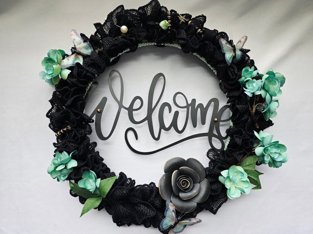 "Black Beauty Garden" Wreath
