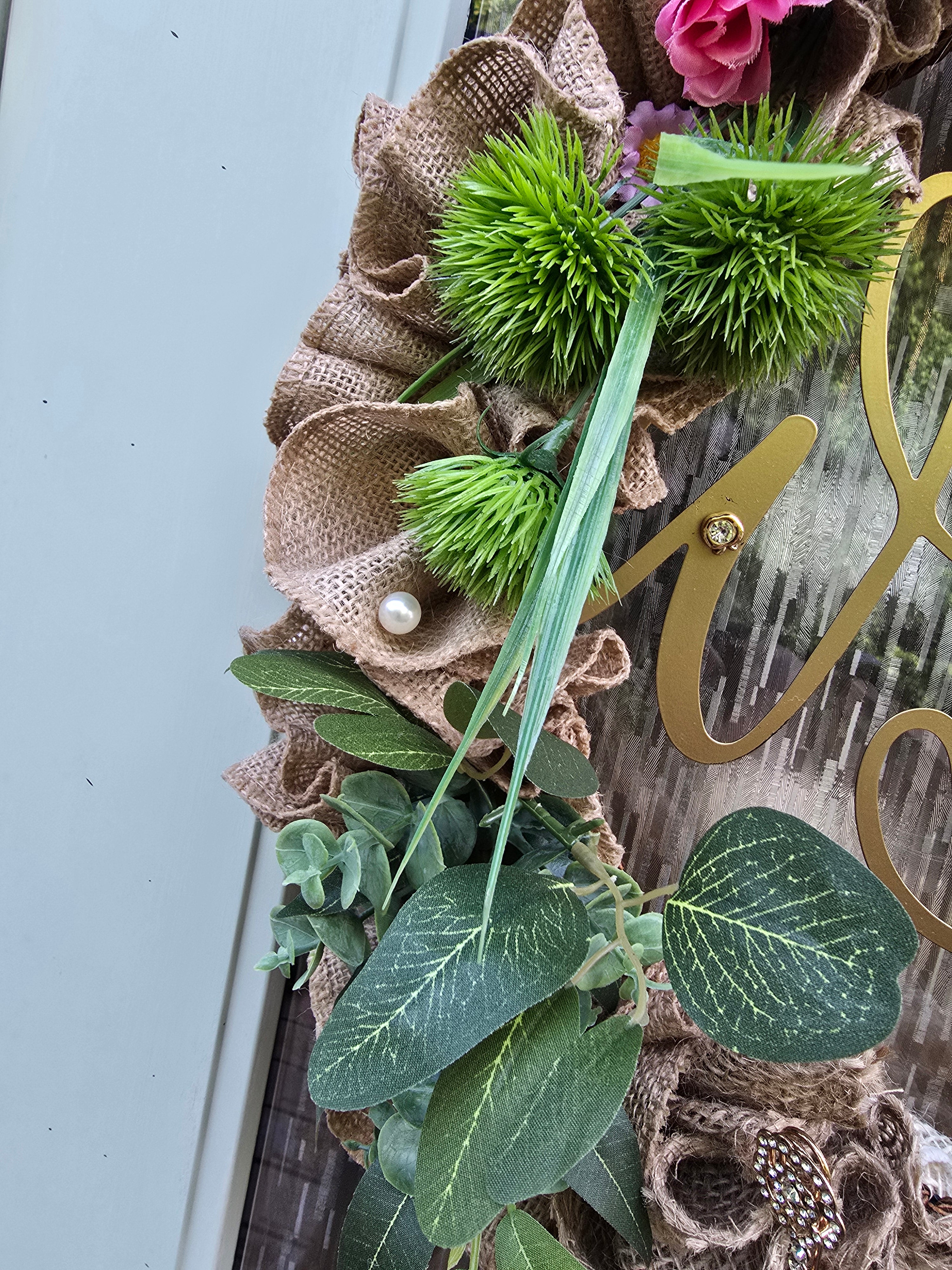 "Welcome Peony" Wreath