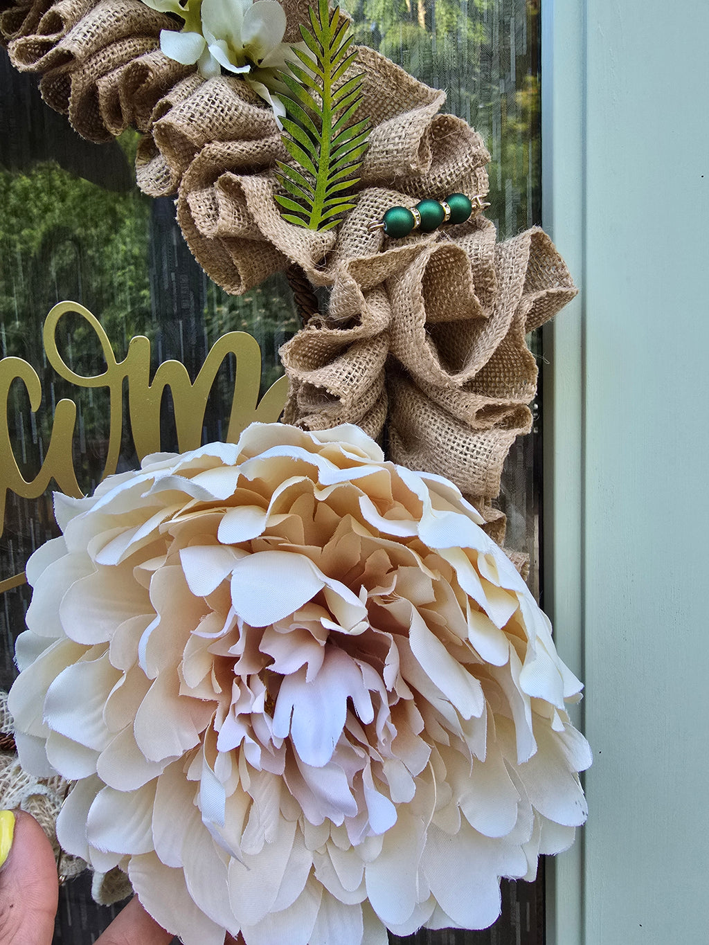 "Welcome Peony" Wreath