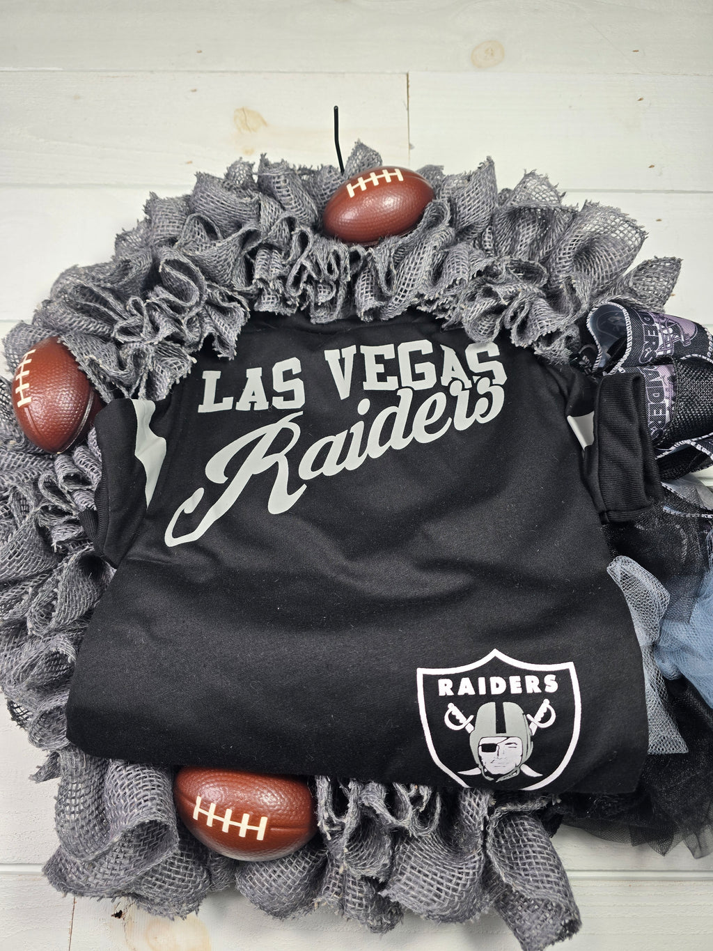 Raiders Jersey Wreath