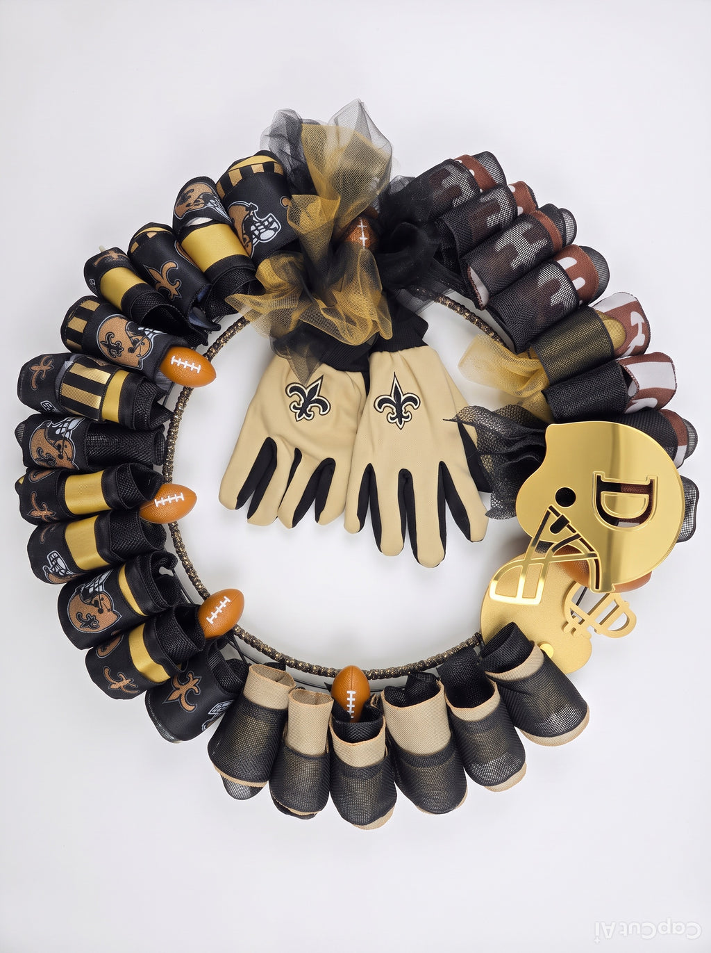 The "Who Dat, Catch Dat" Wreath