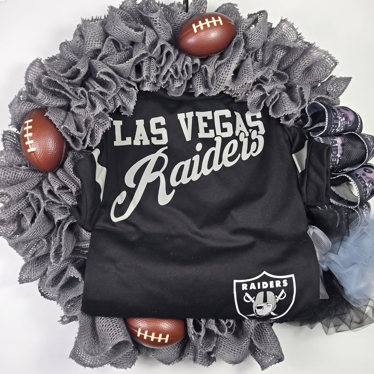 Raiders Jersey Wreath